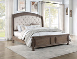 California King Bed - Emmett Wood California King Sleigh Bed Walnut