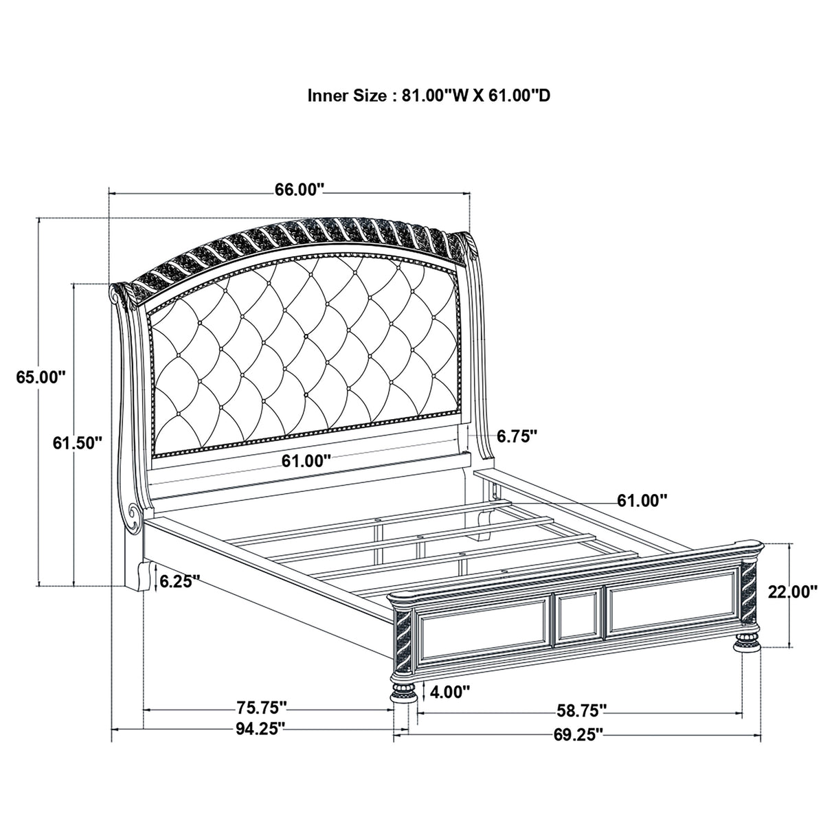 Queen Bed 4 Pc Set - Emmett 4-piece Queen Bedroom Set Walnut