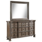 Dresser With Mirror - Emmett 9-drawer Dresser with Mirror Walnut