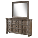 Dresser With Mirror - Emmett 9-drawer Dresser with Mirror Walnut