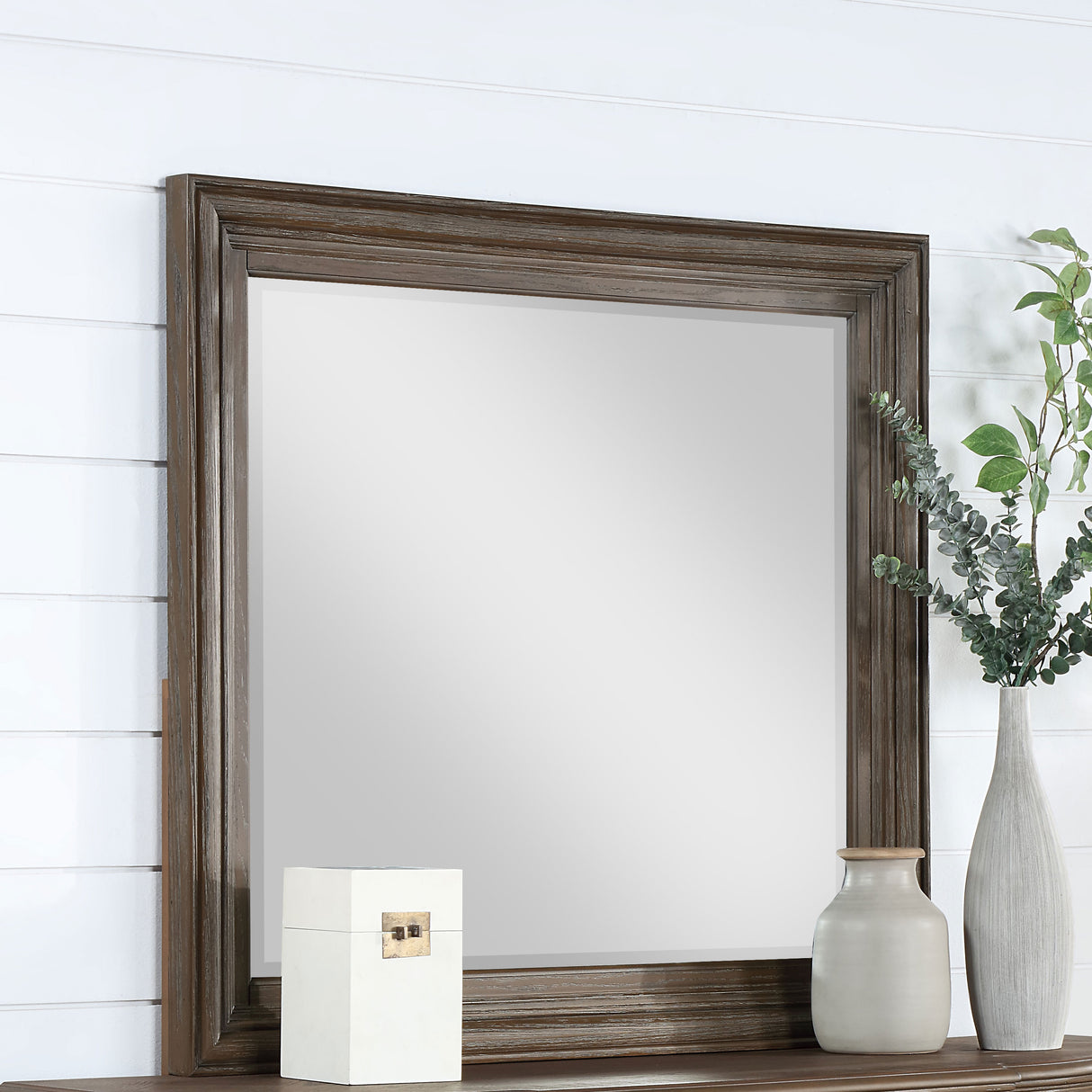 Dresser Mirror - Emmett Rectangular Dresser Mirror Walnut