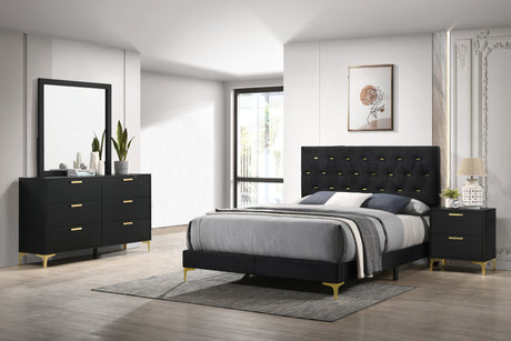 Eastern King Bed 4 Pc Set - Kendall 4-piece Eastern King Bedroom Set Black