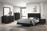 Eastern King Bed 5 Pc Set - Kendall 5-piece Eastern King Bedroom Set Black