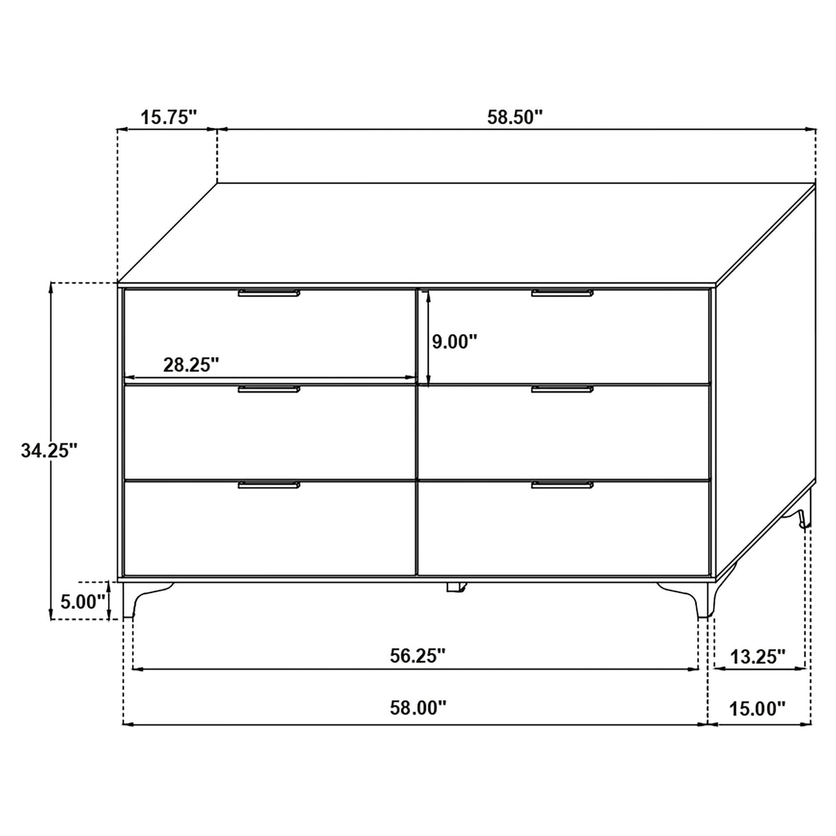 Eastern King Bed 5 Pc Set - Kendall 5-piece Eastern King Bedroom Set Black