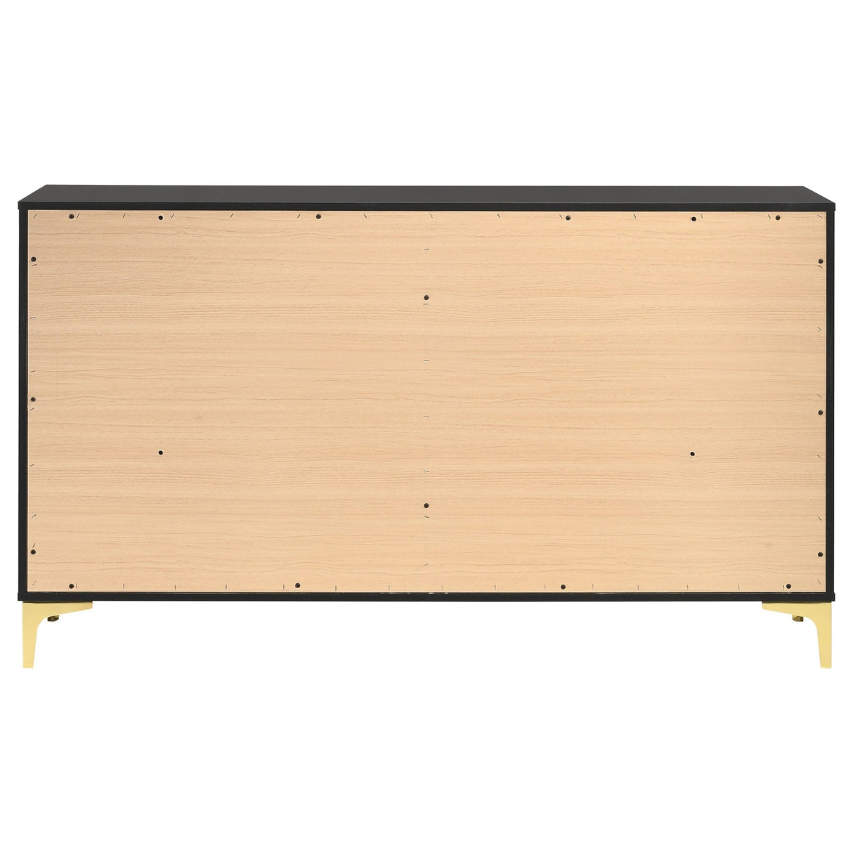 Dresser - Kendall 6-drawer Dresser Black and Gold