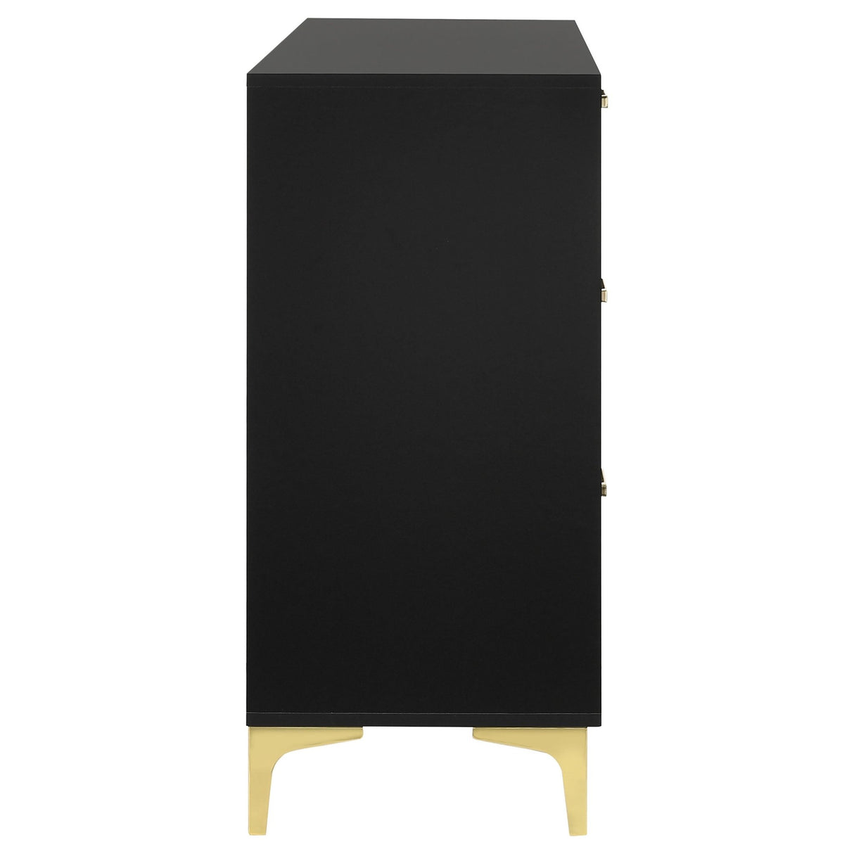 Dresser - Kendall 6-drawer Dresser Black and Gold