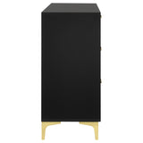 Dresser - Kendall 6-drawer Dresser Black and Gold