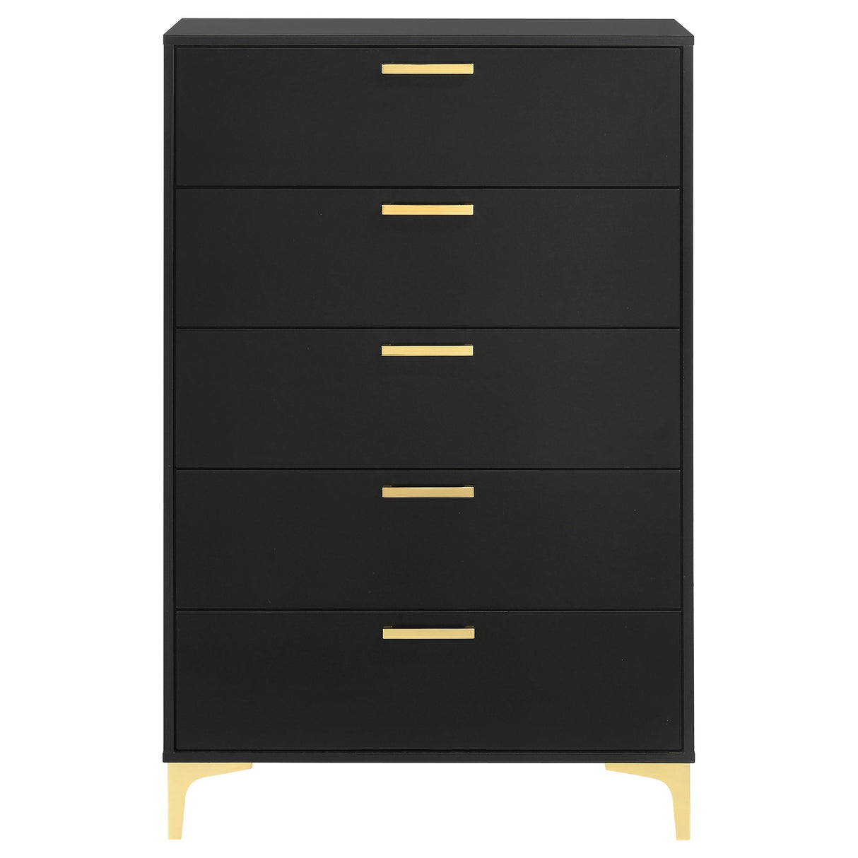 Chest - Kendall 5-drawer Chest Black and Gold