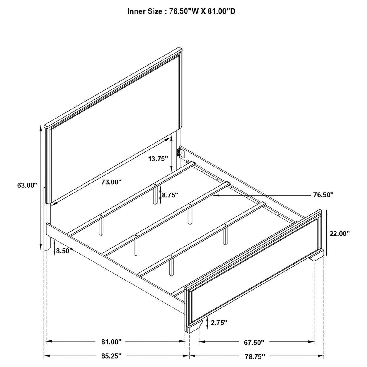 Baker Wood Eastern King Panel Bed Light Taupe | Coaster - 224461KE - Home Elegance USA - 7