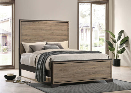 Baker Wood California King Panel Bed Light Taupe | Coaster - 224461KW - Home Elegance USA - 2