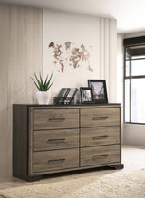 Baker 6 - drawer Dresser Brown and Light Taupe | Coaster | Home Elegance USA