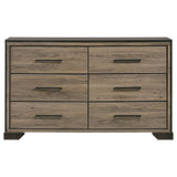 Baker 6 - drawer Dresser Brown and Light Taupe | Coaster | Home Elegance USA