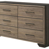 Baker 6 - drawer Dresser Brown and Light Taupe | Coaster | Home Elegance USA