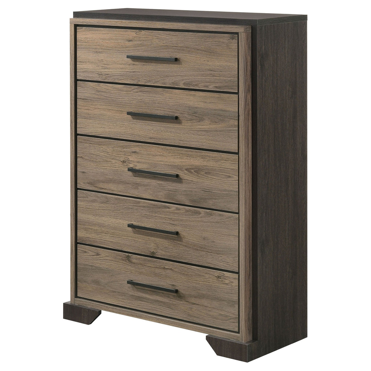 Baker 5 - drawer Chest Brown and Light Taupe | Coaster - 224465 - Home Elegance USA - 4