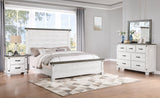 Eastern King Bed 4 Pc Set - Lilith 4-piece Eastern King Bedroom Set Distressed White