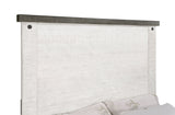 Eastern King Bed - Lilith Wood Eastern King Panel Bed Distressed White