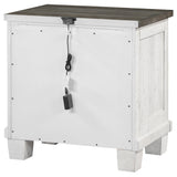 Nightstand - Lilith 2-drawer Nightstand Distressed Grey and White