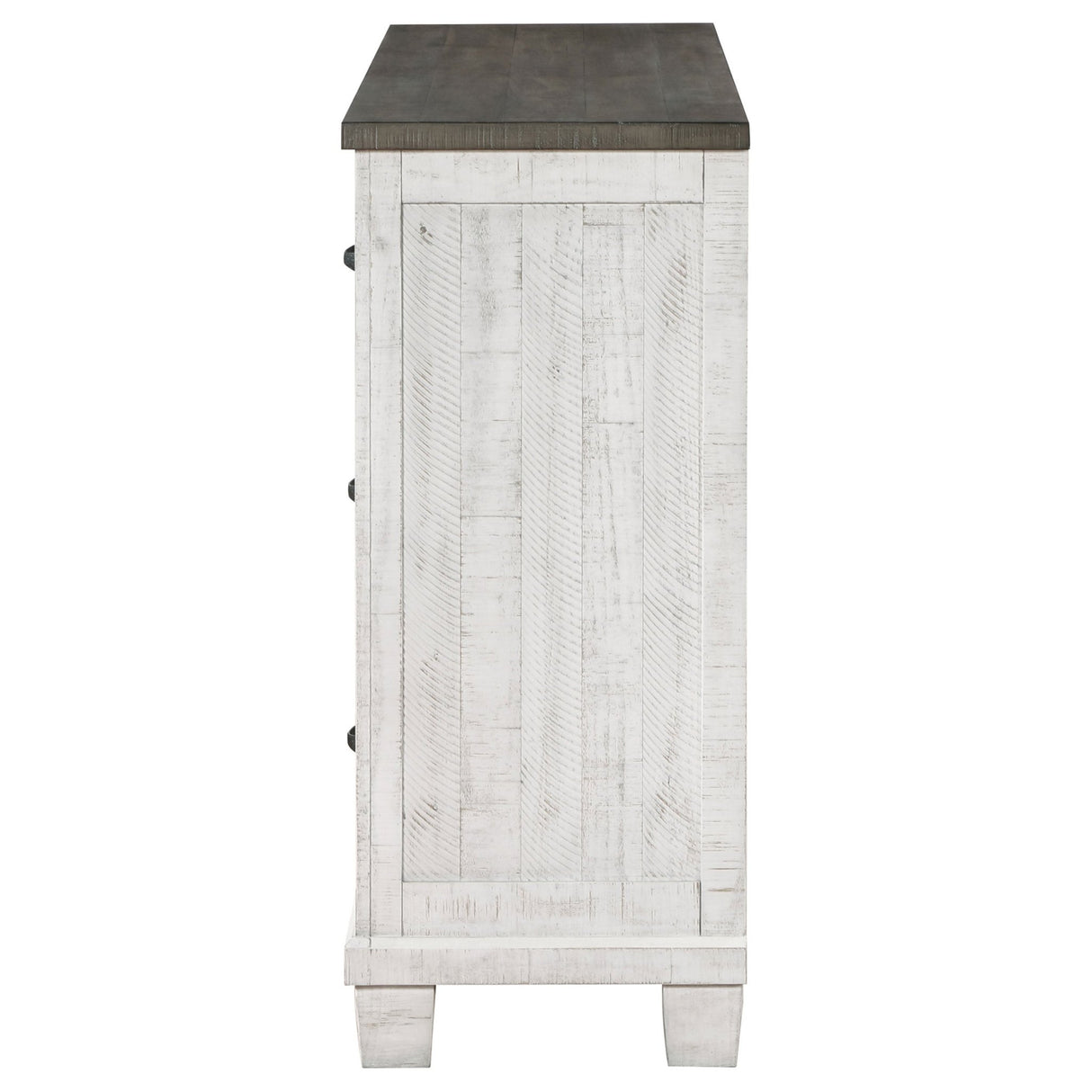 Dresser - Lilith 7-drawer Dresser Distressed Grey and White