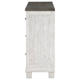 Dresser - Lilith 7-drawer Dresser Distressed Grey and White