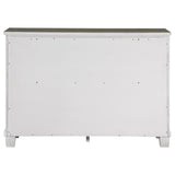 Dresser - Lilith 7-drawer Dresser Distressed Grey and White