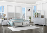 Eastern King Bed 4 Pc Set - Larue 4-piece Eastern King Bedroom Set Silver