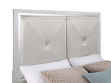 Eastern King Bed - Larue Wood Eastern King Panel Bed Silver