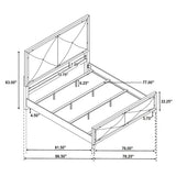 Eastern King Bed - Larue Wood Eastern King Panel Bed Silver