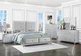 Eastern King Bed - Larue Wood Eastern King Panel Bed Silver