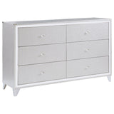 Dresser - Larue 6-drawer Dresser Silver