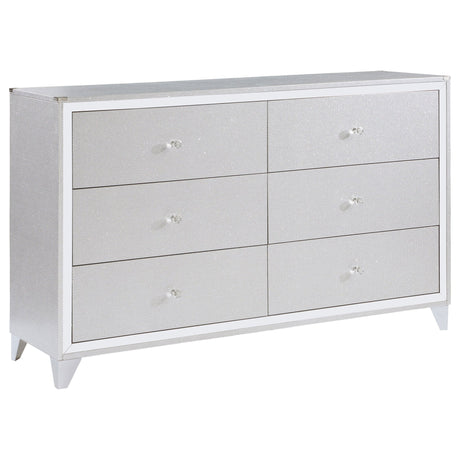 Dresser - Larue 6-drawer Dresser Silver