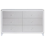 Dresser - Larue 6-drawer Dresser Silver