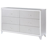 Dresser - Larue 6-drawer Dresser Silver