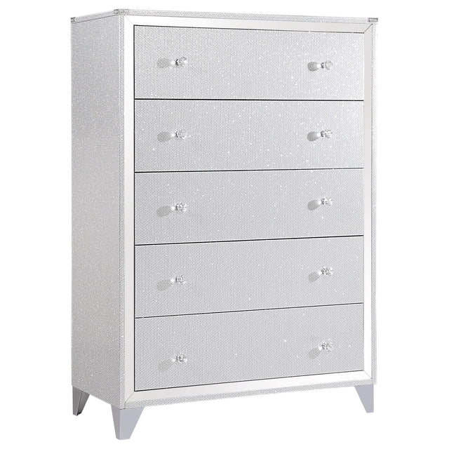 Chest - Larue 5-drawer Chest Silver