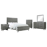 Eastern King Bed 5 Pc Set - Nathan 5-piece Eastern King Bedroom Set Grey