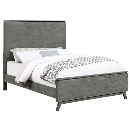 Eastern King Bed - Nathan Wood Eastern King Panel Bed Grey