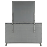 Dresser With Mirror - Nathan 6-drawer Dresser with Mirror White Marble and Grey