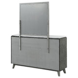 Dresser With Mirror - Nathan 6-drawer Dresser with Mirror White Marble and Grey