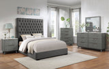 Dresser With Mirror - Nathan 6-drawer Dresser with Mirror White Marble and Grey