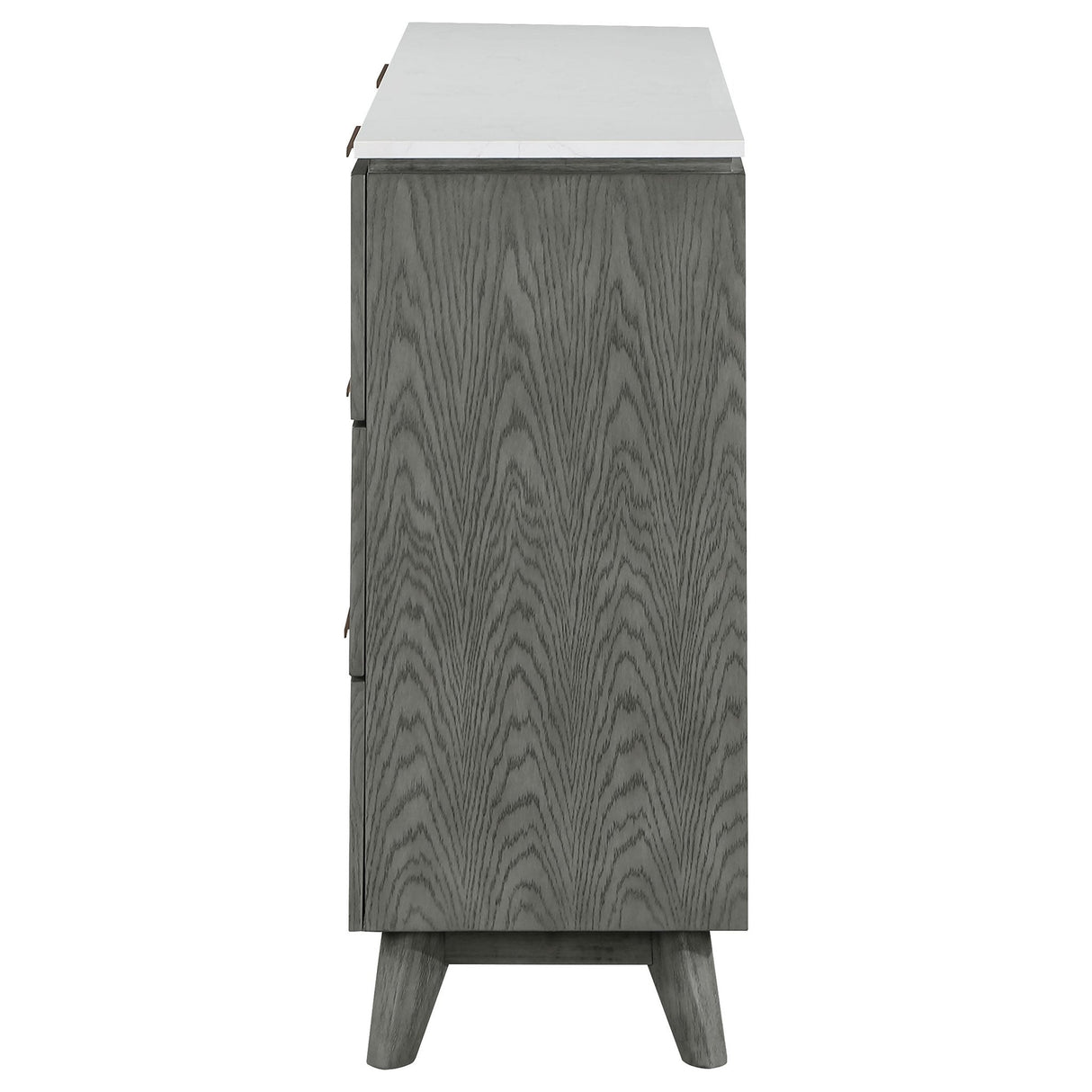 Dresser - Nathan 6-drawer Dresser White Marble and Grey