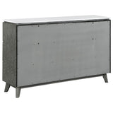 Dresser - Nathan 6-drawer Dresser White Marble and Grey