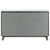 Dresser - Nathan 6-drawer Dresser White Marble and Grey