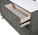 Dresser - Nathan 6-drawer Dresser White Marble and Grey