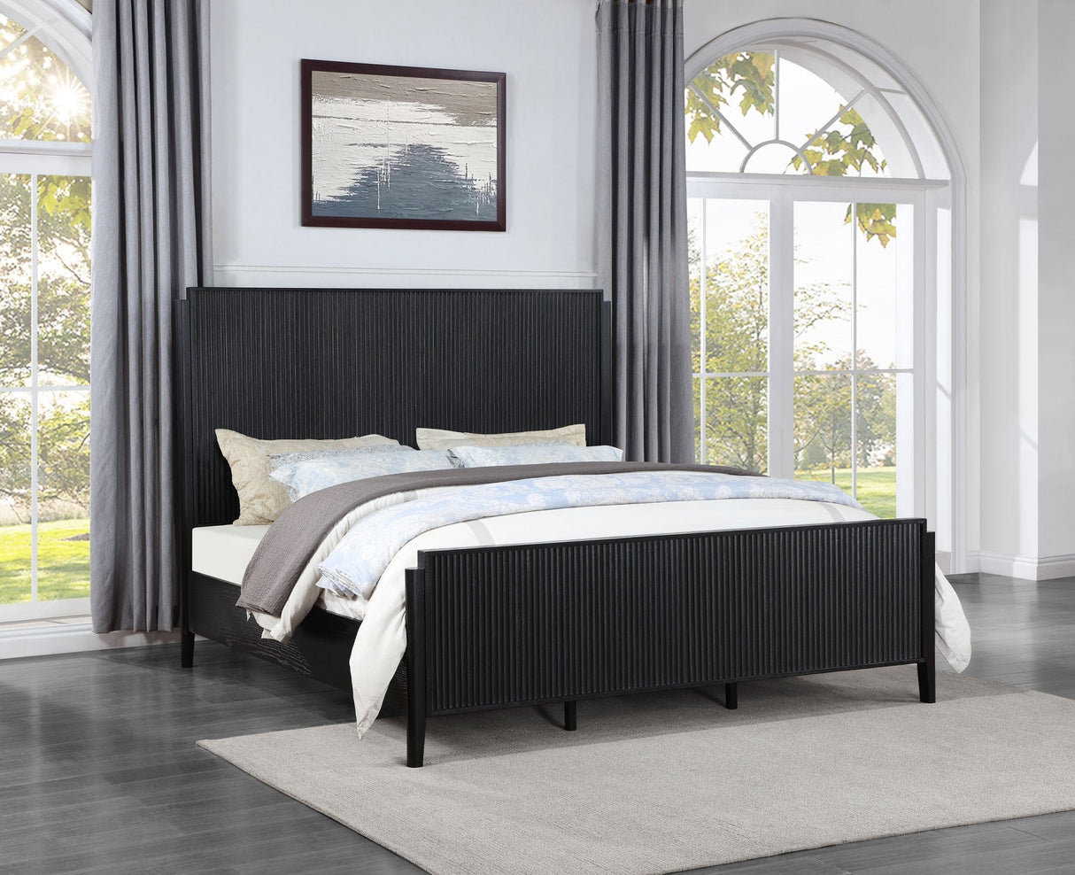 Brookmead Wood Eastern King Panel Bed Black | Coaster | Home Elegance USA