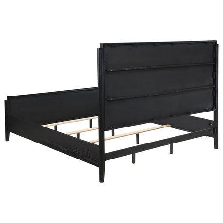 Eastern King Bed  - Brookmead Wood Eastern King Panel Bed Black