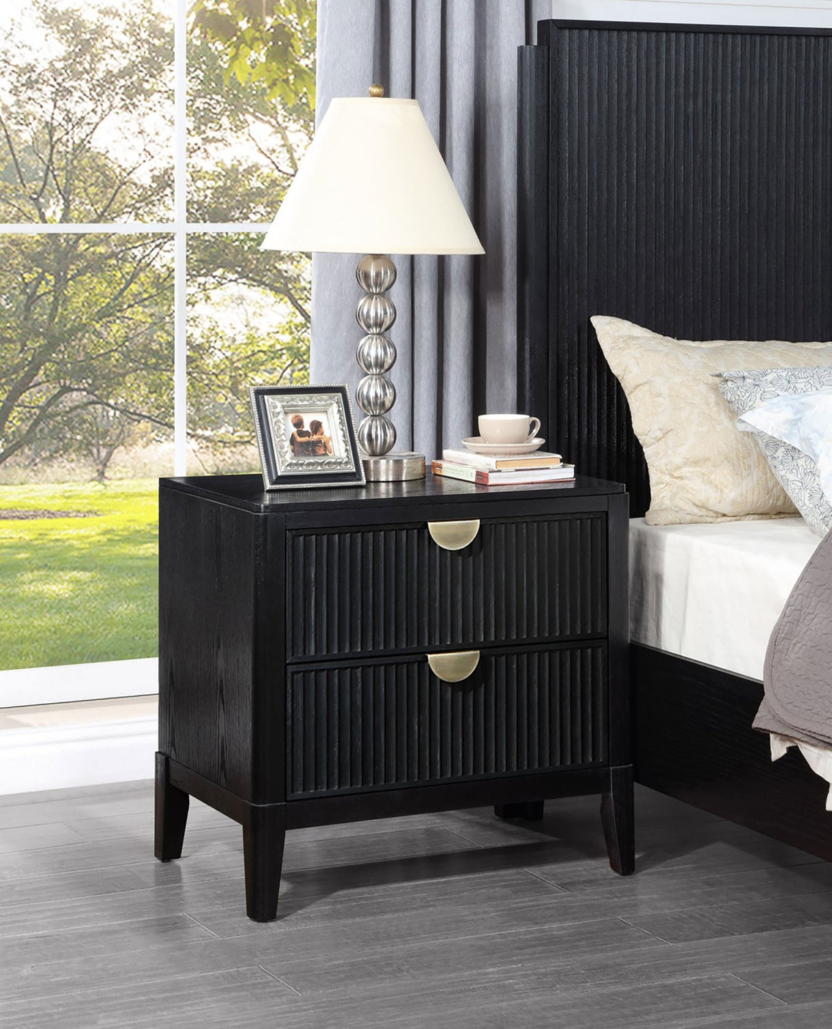 Brookmead 2 - Drawer Nightstand Black | Coaster - 224712 - Home Elegance USA - 2