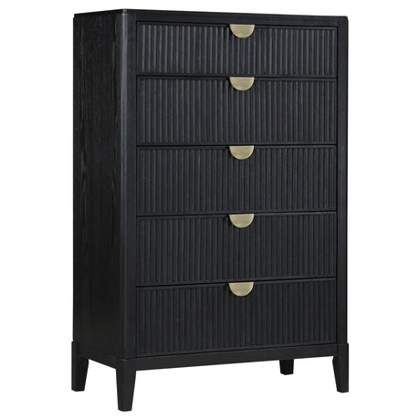 Brookmead 5 - drawer Bedroom Chest Black | Coaster | Home Elegance USA