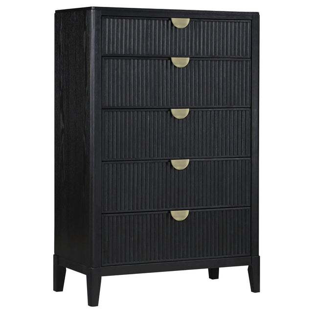 Brookmead 5 - drawer Bedroom Chest Black | Coaster | Home Elegance USA