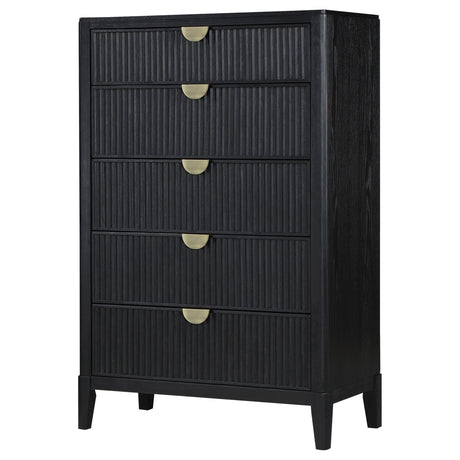 Brookmead 5 - drawer Bedroom Chest Black | Coaster | Home Elegance USA