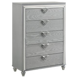 Chest - Veronica 5-drawer Bedroom Chest Light Silver