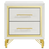 Lucia 2-drawer Nightstand Bedside Table White - Home Elegance USA
